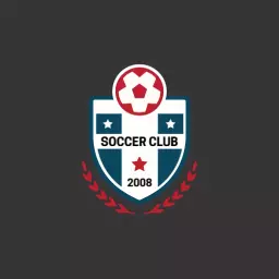 Stylish Blue and White Shield Design for Soccer Club Logo Template