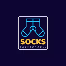 Stylish Blue and Yellow Design for Trendy Socks Logo Template