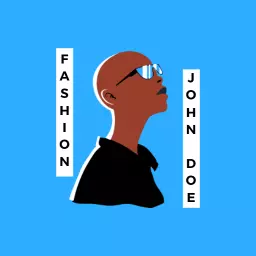 Stylish Blue Background Avatar for Fashion Enthusiasts Logo Template