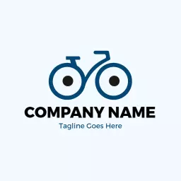 Stylish Blue Bicycle Design for Cycling Enthusiasts Logo Template