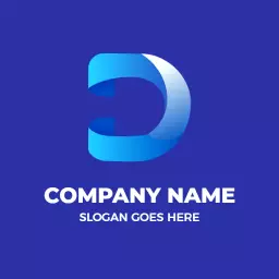 Stylish Blue Gradient Letter D Design for Modern Branding Logo Template