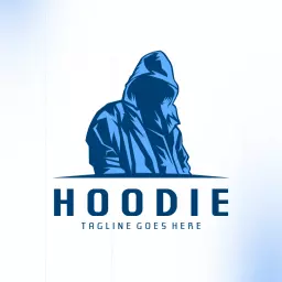 Stylish Blue Hoodie Design Perfect for Streetwear Fashion Logo Template