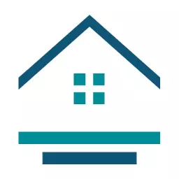 Stylish Blue House Design Representing Real Estate Opportunities Logo Template