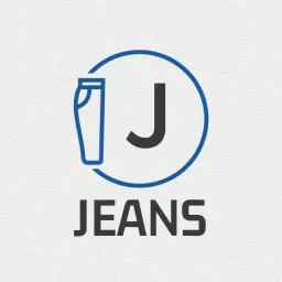 Stylish Blue Jean Design Emphasizing Comfort and Fashion Logo Template