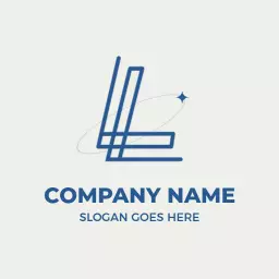 Stylish Blue L Letter Design for Modern Branding Logo Template