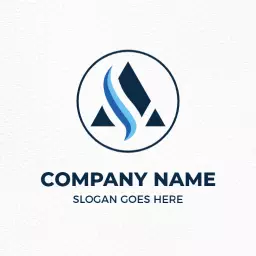 Stylish Blue Letter A Design for Modern Branding Logo Template