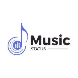 Stylish Blue Music Note Design Representing Music Status Logo Template