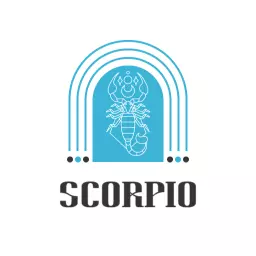 Stylish Blue Scorpio Design Reflecting Zodiac Symbolism Logo Template