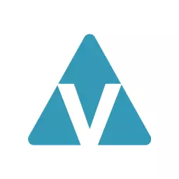 Stylish Blue Triangle Featuring Alphabet Letter Design Logo Template