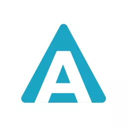 Stylish Blue Triangle Featuring Bold Alphabet A Logo Template