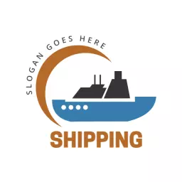 Stylish Boat Design Emphasizing Efficient Shipping Services Logo Template
