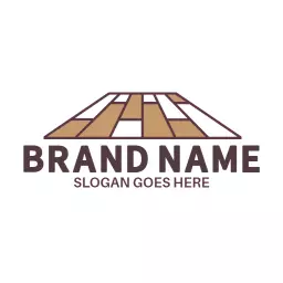 Stylish Brown and Beige Tile Design for Interior Spaces Logo Template