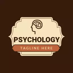 Stylish Brown and Cream Design Representing Healthcare Psychology Logo Template