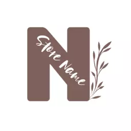 Stylish Brown and Natural Elements Handwriting Logo Template