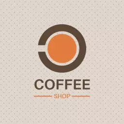 Stylish Brown and Orange Coffee Shop Logo Design Logo Template