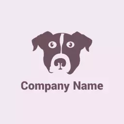 Stylish Brown and Pink Pitbull Design Showcasing Loyalty Logo Template