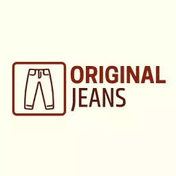Stylish Brown and White Design Showcasing Original Jeans Logo Template