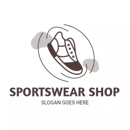 Stylish Brown Athletic Shoe Design for Sportswear Logo Template