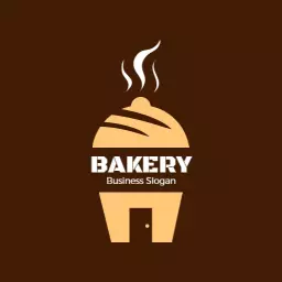 Stylish Brown Bakery Design Featuring Fresh Bread Aroma Logo Template