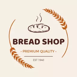 Stylish Brown Bread Design Celebrating Bakery Tradition Logo Template