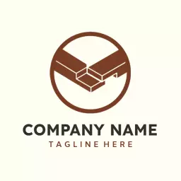 Stylish Brown Collaboration Emphasizing Joinery Techniques Logo Template
