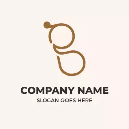 Stylish Brown G Letter Design Depicting Modern Branding Logo Template