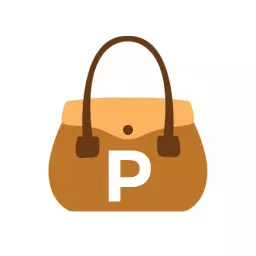 Stylish Brown Handbag Design Featuring Letter P Logo Template
