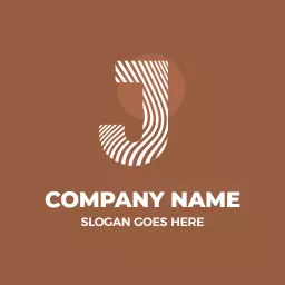 Stylish Brown J Letter Design Emphasizing Modern Branding Logo Template