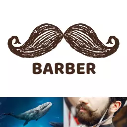 Stylish Brown Mustache Design for Modern Barber Shop Logo Template