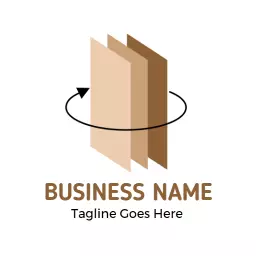 Stylish Brown Plywood Design Representing Quality Materials Logo Template