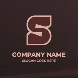 Stylish Brown S Letter Design for Branding Logo Template