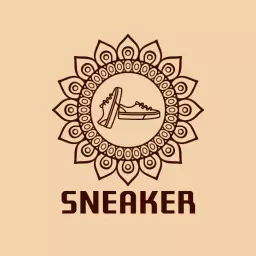 Stylish Brown Sneaker Design in Fashion Logo Template
