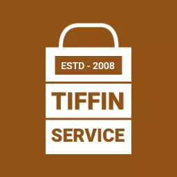 Stylish Brown Tiffin Service Logo with Established Date Design Logo Template
