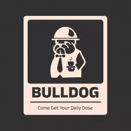 Stylish Bulldog Barista with Coffee for Daily Dose Logo Template
