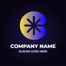 Stylish C Letter Design with Blue and Yellow Gradient Logo Template