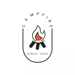 Stylish Campfire Logo Featuring a Cozy Flames Design Logo Template