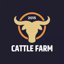 Stylish Cattle Head Design Representing Farming Ventures Logo Template