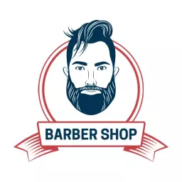 Stylish Circle Design Featuring a Handsome Barber Logo Template