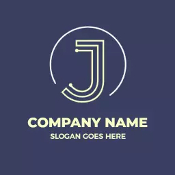 Stylish Circular Design Featuring a Bold J Letter Logo Template