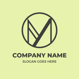 Stylish Circular Design Featuring Bold M Letter Logo Template