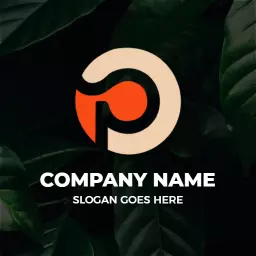Stylish Circular Design Featuring Bold P Letter Logo Template