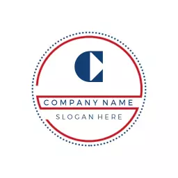 Stylish Circular Design Incorporating Company Branding Logo Template