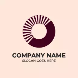 Stylish Circular O Letter Design with Elegant Stripes Logo Template