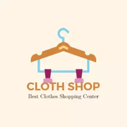 Stylish Clothes Hanger Design for Modern Clothing Brand Logo Template