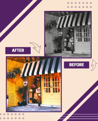 Stylish Colorful Renovation Transformation Poster Template