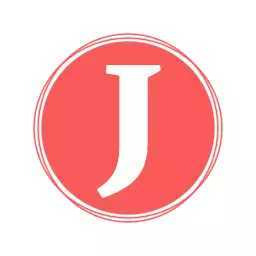 Stylish Coral Circle Featuring the Letter J Alphabet Logo Template