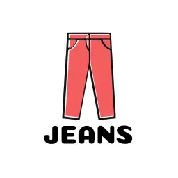 Stylish Coral Colored Jeans for Modern Fashionistas Logo Template