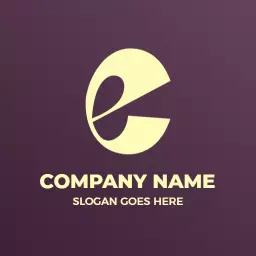 Stylish Cream E Letter Design for Modern Businesses Logo Template