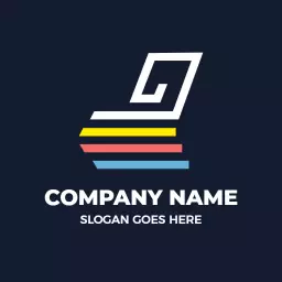 Stylish D Letter Design with Modern Colorful Stripes Logo Template
