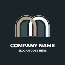 Stylish Dark Background Featuring Modern M Letter Logo Template
